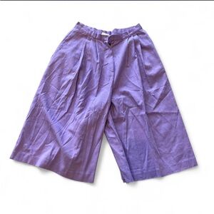 Vintage 70s purple high waisted shorts baggy super long wide skater shorts